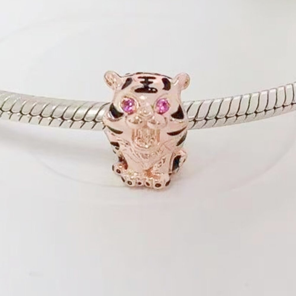 Pandora Chinese Tiger Charm For Bracelet, Sterling Silver Charm, Animal Theme